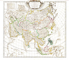 Asia History Map - 1752