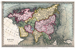 Asia History Map - 1833