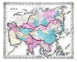Asia History Map - 1856