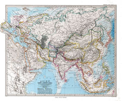 Asia History Map - 1883