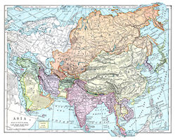 Asia History Map - 1899