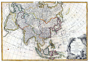 Asia History Map - 1762