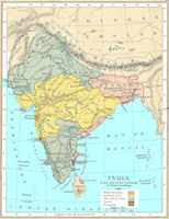 India History Map - 1785