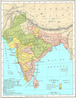 India History Map - 1804