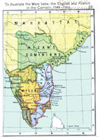 India History Map - 1763