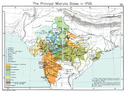 India History Map - 1795