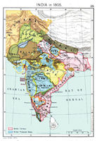 India History Map - 1805