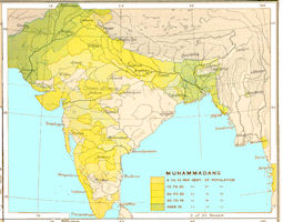 India Map 1931 - Religion - Muhammadan