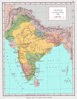 India History Map - 1760