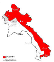 Pathet Lao Map