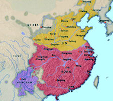 Mongolia History Map - Xi Xia 1142 AD