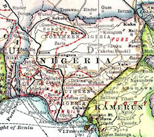Nigeria Map - 1909