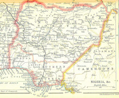 Nigeria Map - 1909