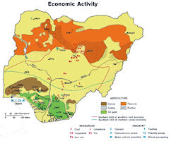 Nigeria Map - Economic Activity