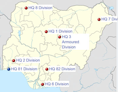 Nigeria Army Divisions