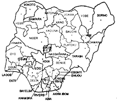 Nigeria Map - States
