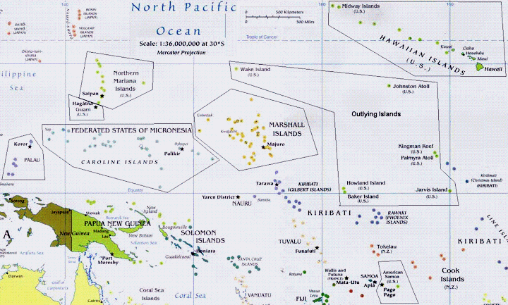 Map of Oceania