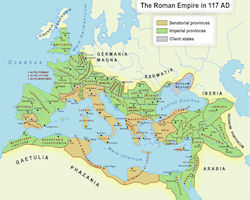 Map - Roman Empire 117 AD