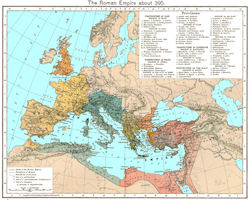 Map - Roman Empire 395 AD