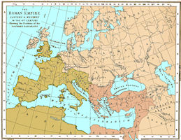 Map - Roman Empire 400 AD