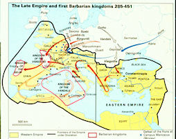 Map - Roman Empire 451 AD