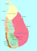 Ceylon History Map - 