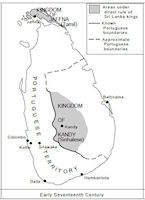 Ceylon History Map - 