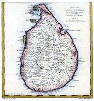 Ceylon History Map - 