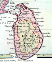 Ceylon History Map - 
