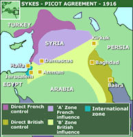Syria Map - 1916 Sykes-Picot