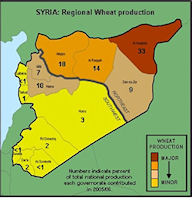 Syria Map - Wheat