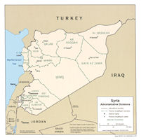 Syria Map  - Administrative Divisions 2007