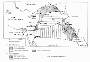 Syria Map - 1916 Sykes-Picot