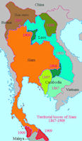 Siam History Map - 1909