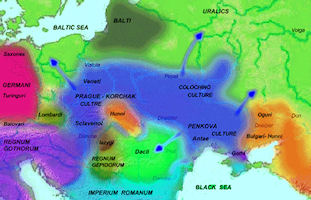 Avars 650 AD - Ukraine History Map