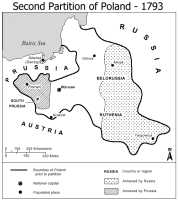 Second Partition of Poland - 1793 - Ukraine History Map