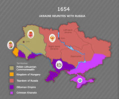 Ukraine Map - 1654