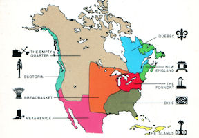 USA Map - 9 Nations