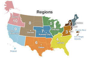 USA Map - Federal Regional Councils