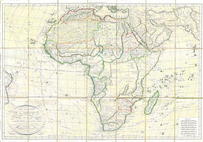 Africa Map - 1829