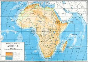 Africa Map - Physical