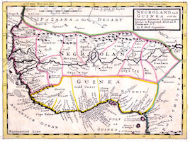 West Africa Map - 1729