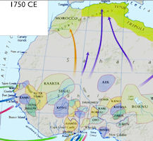 West Africa Map - 1750