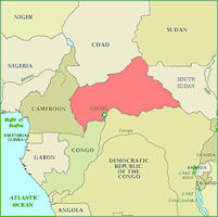 Central African Republic - C.A.R. Map - Location