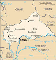 Central African Republic - C.A.R. Map