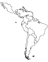 Latin America Outline Map