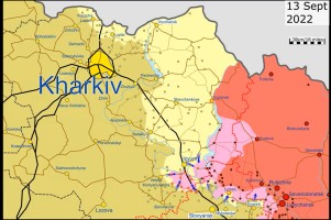 A timelapse of the Ukrainian offensive in Kharkiv Oblast so far. (Approximate situation each day as of 00:00 UTC)