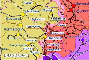 Russian forces have taken control of the settlement of Krasna Hora.