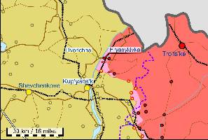 Russian forces captured the settlement of Hryanykivka.