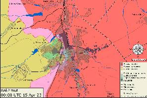 Russian forces have continued their advances west of the city centre and have crossed the rail line into western Bakhmut.